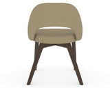Canadel Downtown Curv Dining Chair in Hazelnut Washed, XY Faux Leather, back view