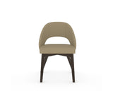 Canadel Downtown Curv Dining Chair in Davy's Grey, XY Faux Leather, front view