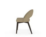 Canadel Downtown Curv Dining Chair in Davy's Grey, XY Faux Leather, side view