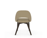 Canadel Downtown Curv Dining Chair in Davy's Grey, XY Faux Leather, back view