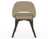 Canadel Downtown Curv Dining Chair in Davy's Grey, XY Faux Leather, back view