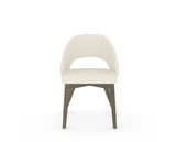 Canadel Downtown Curv Dining Chair in Shadow, YJ Faux Leather, front view