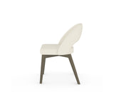 Canadel Downtown Curv Dining Chair in Shadow, YJ Faux Leather, side view