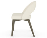 Canadel Downtown Curv Dining Chair in Shadow, YJ Faux Leather, side view