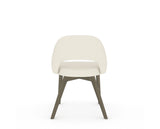 Canadel Downtown Curv Dining Chair in Shadow, YJ Faux Leather, back view