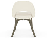 Canadel Downtown Curv Dining Chair in Shadow, YJ Faux Leather, back view