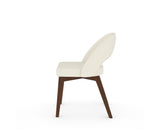 Canadel Downtown Curv Dining Chair in Cognac Washed, YJ Faux Leather, side view