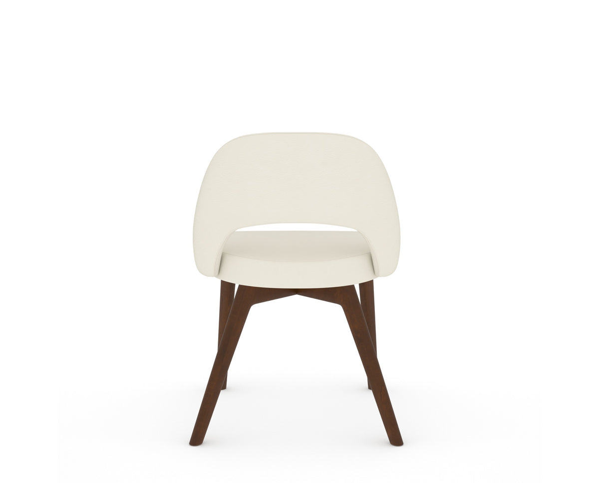 Canadel Downtown Curv Dining Chair in Cognac Washed, YJ Faux Leather, back view
