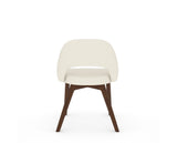 Canadel Downtown Curv Dining Chair in Cognac Washed, YJ Faux Leather, back view
