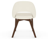 Canadel Downtown Curv Dining Chair in Cognac Washed, YJ Faux Leather, back view