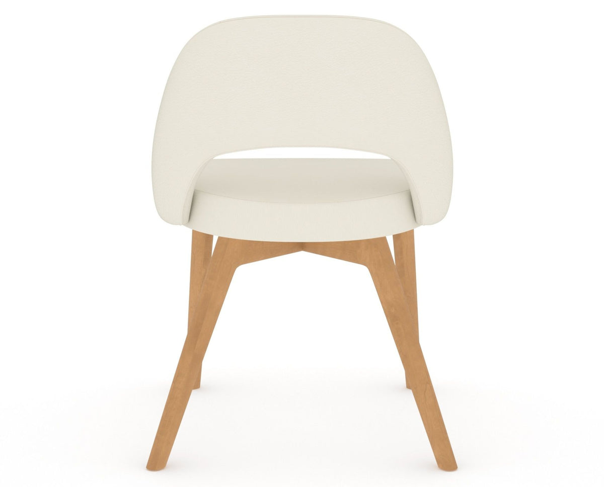 Canadel Downtown Curv Dining Chair in Caramel Washed, YJ Faux Leather, back view