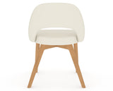 Canadel Downtown Curv Dining Chair in Caramel Washed, YJ Faux Leather, back view