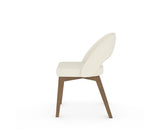 Canadel Downtown Curv Dining Chair in Pecan Washed, YJ Faux Leather, side view