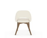 Canadel Downtown Curv Dining Chair in Pecan Washed, YJ Faux Leather, back view
