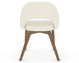Canadel Downtown Curv Dining Chair in Pecan Washed, YJ Faux Leather, back view