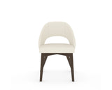 Canadel Downtown Curv Dining Chair in Hazelnut Washed, YJ Faux Leather, front view
