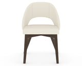 Canadel Downtown Curv Dining Chair in Hazelnut Washed, YJ Faux Leather, front view