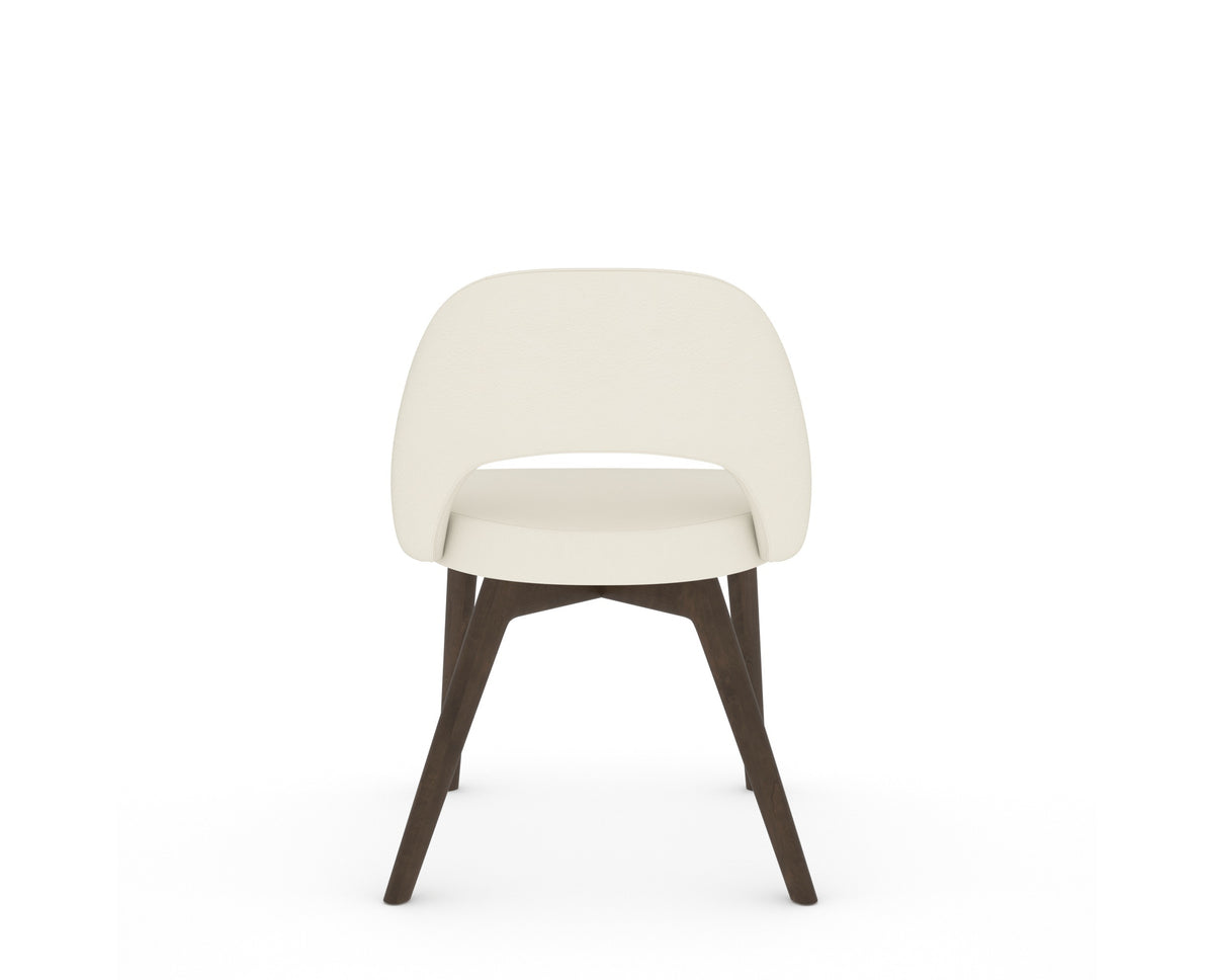 Canadel Downtown Curv Dining Chair in Hazelnut Washed, YJ Faux Leather, back view