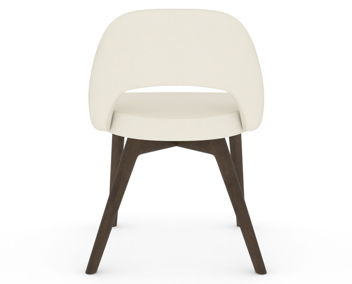 Canadel Downtown Curv Dining Chair in Hazelnut Washed, YJ Faux Leather, back view