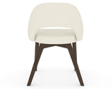 Canadel Downtown Curv Dining Chair in Hazelnut Washed, YJ Faux Leather, back view