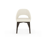 Canadel Downtown Curv Dining Chair in Davy's Grey, YJ Faux Leather, front view