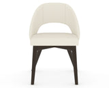 Canadel Downtown Curv Dining Chair in Davy's Grey, YJ Faux Leather, front view