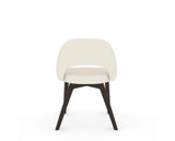 Canadel Downtown Curv Dining Chair in Davy's Grey, YJ Faux Leather, back view