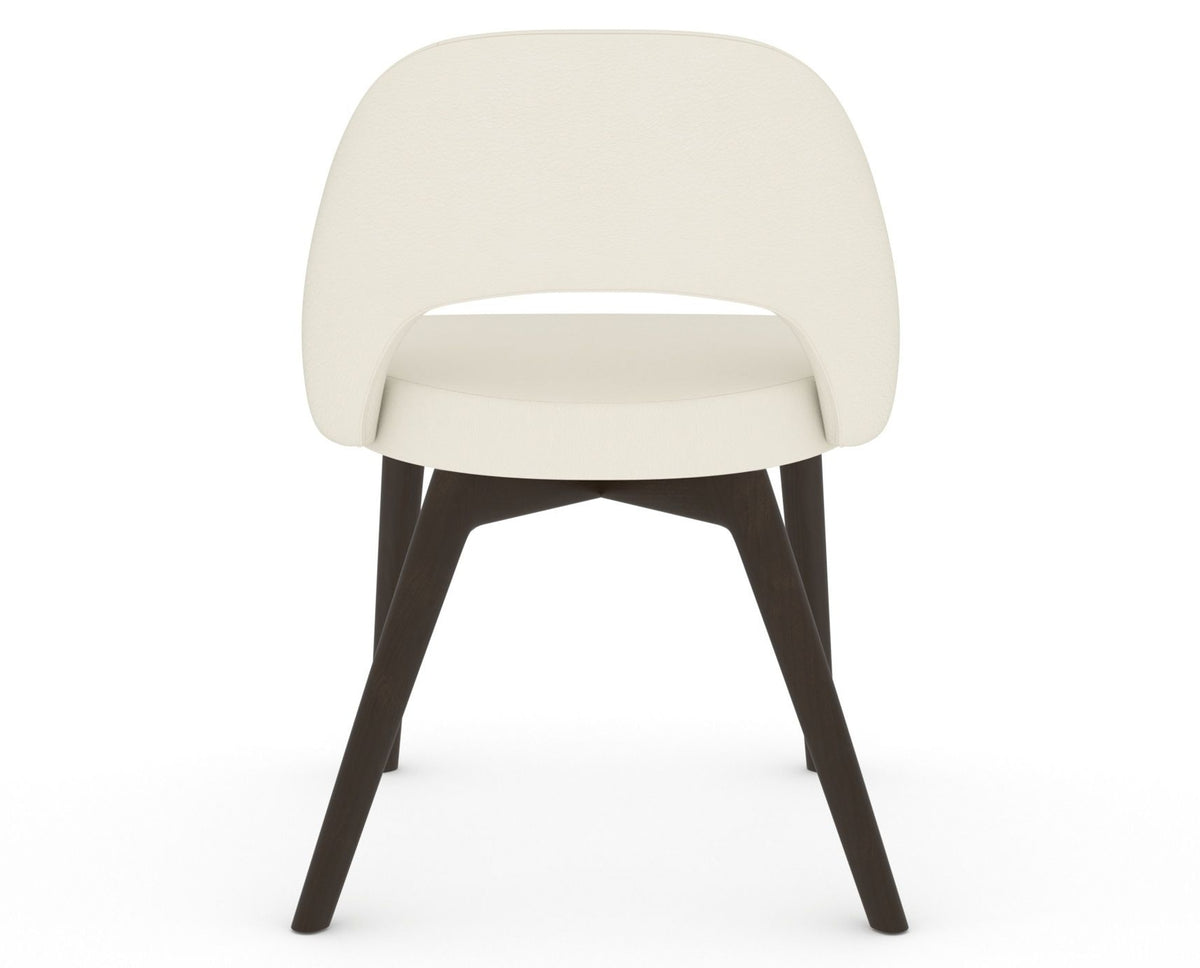 Canadel Downtown Curv Dining Chair in Davy's Grey, YJ Faux Leather, back view