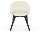 Canadel Downtown Curv Dining Chair in Davy's Grey, YJ Faux Leather, back view