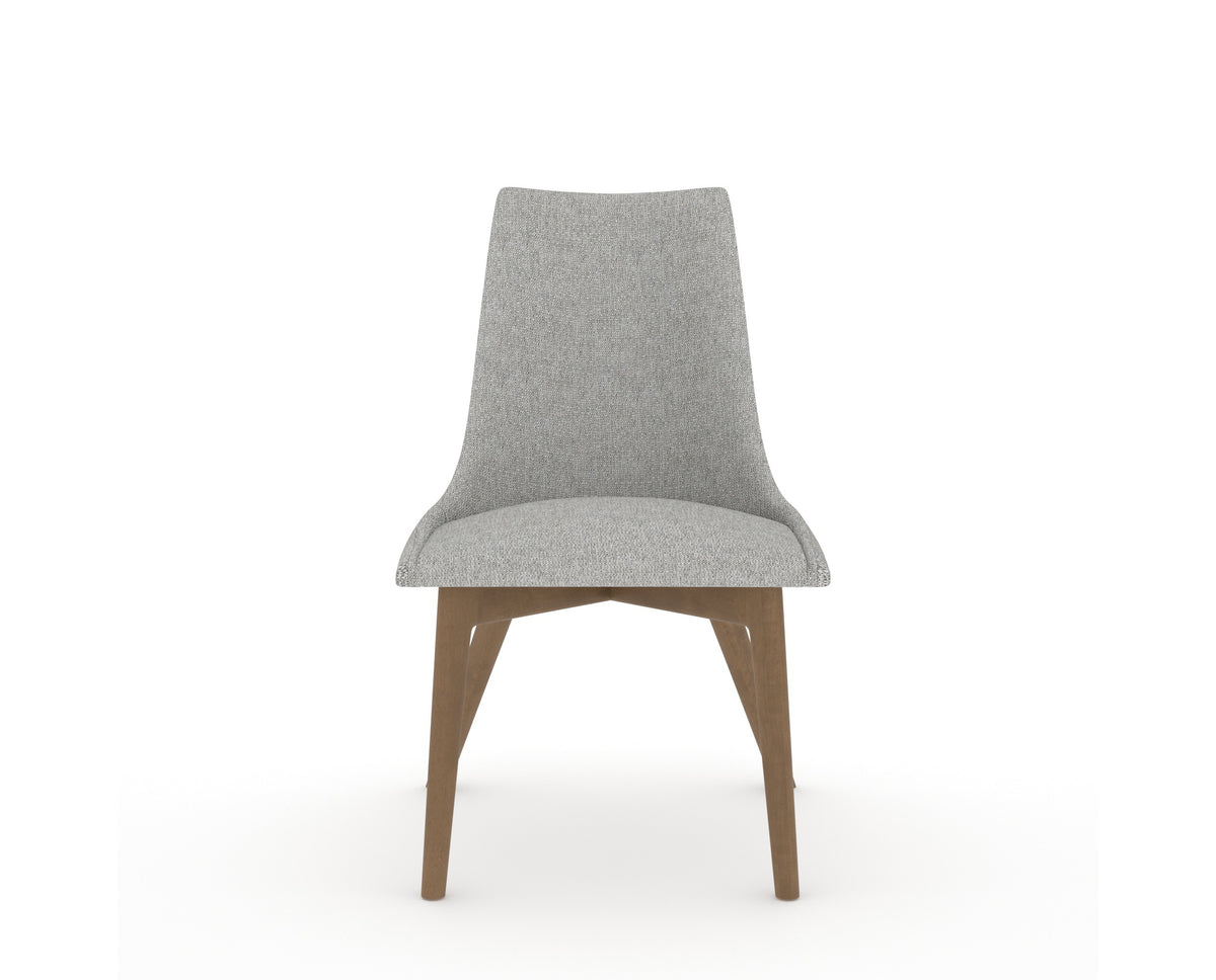 Canadel Downtown Trend Dining Chair in Pecan Washed, 7C Fabric, front view