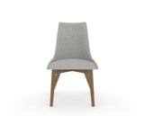 Canadel Downtown Trend Dining Chair in Pecan Washed, 7C Fabric, front view