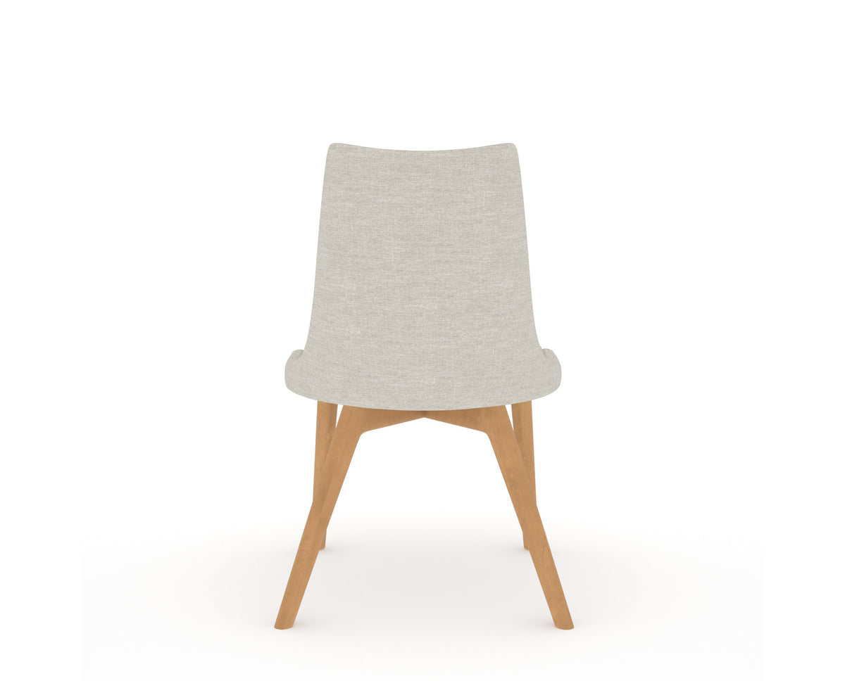 Canadel Downtown Trend Dining Chair in Caramel Washed, TB Fabric, back view