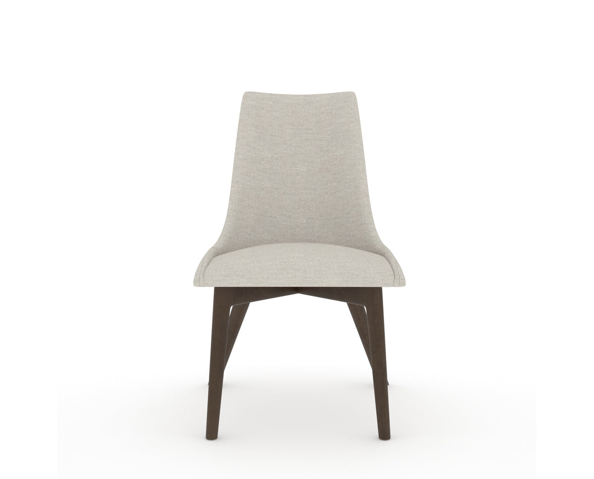 Canadel Downtown Trend Dining Chair in Hazelnut Washed, TB Fabric, front view