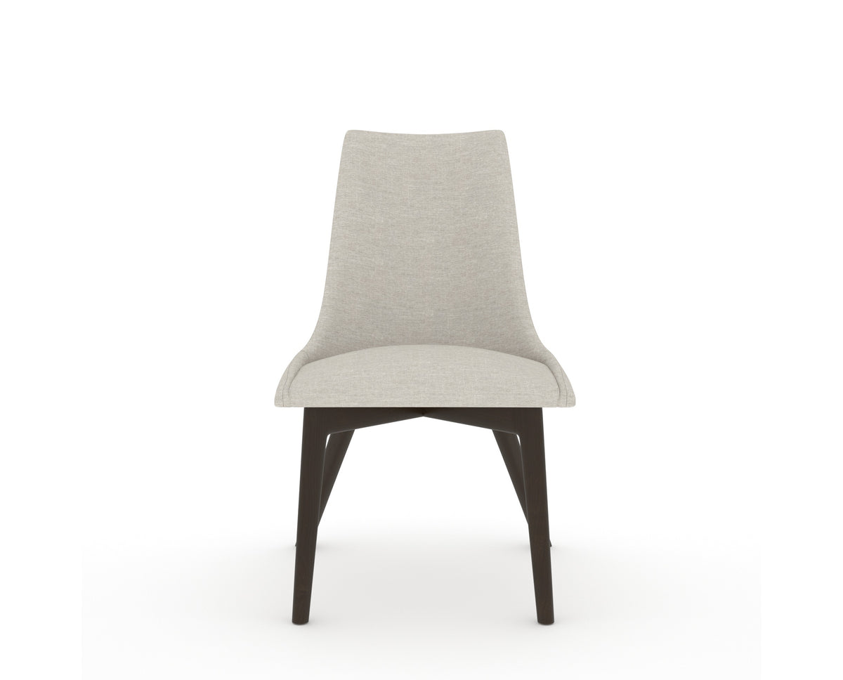 Canadel Downtown Trend Dining Chair in Davy's Grey, TB Fabric, front view