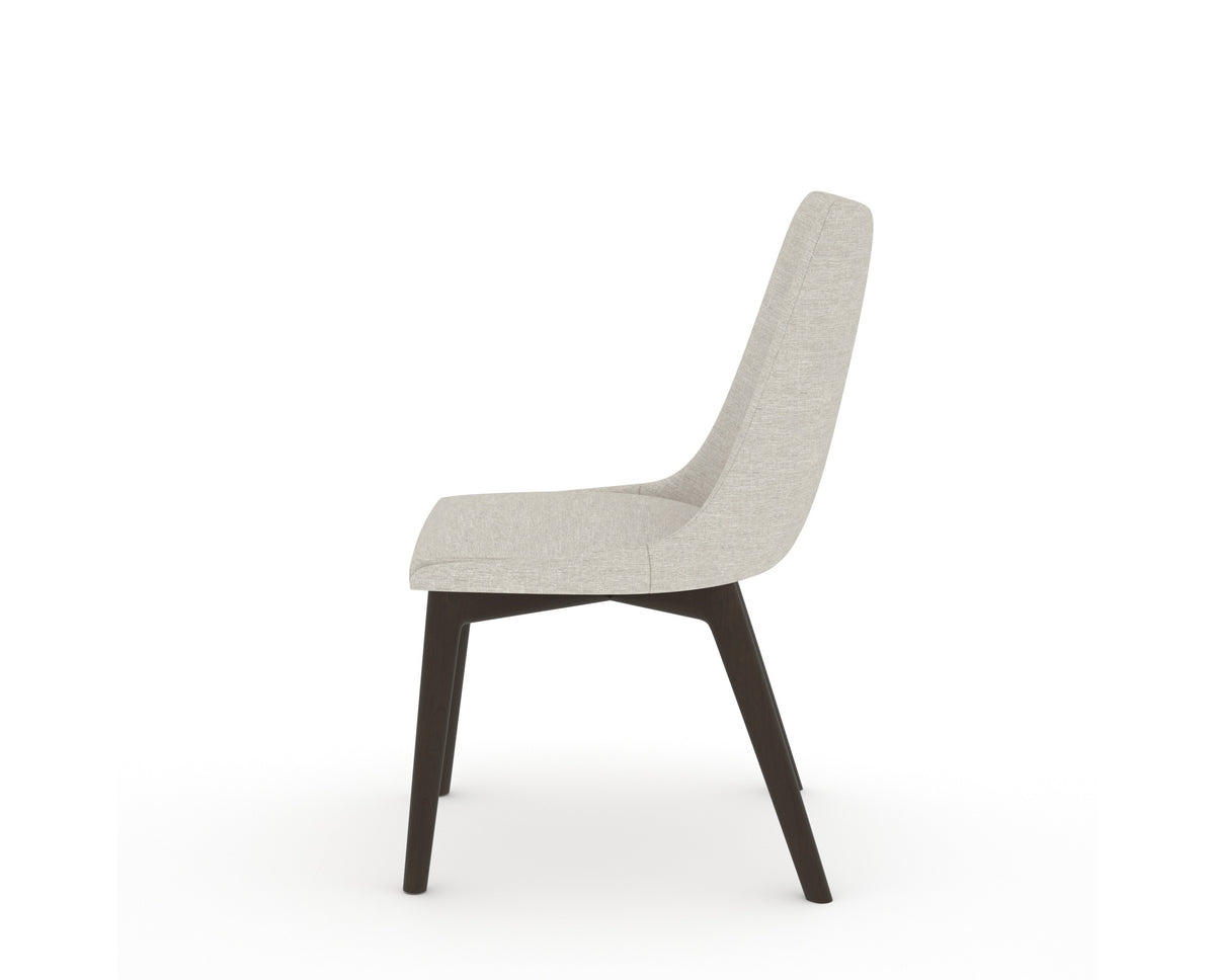 Canadel Downtown Trend Dining Chair in Davy's Grey, TB Fabric, side view