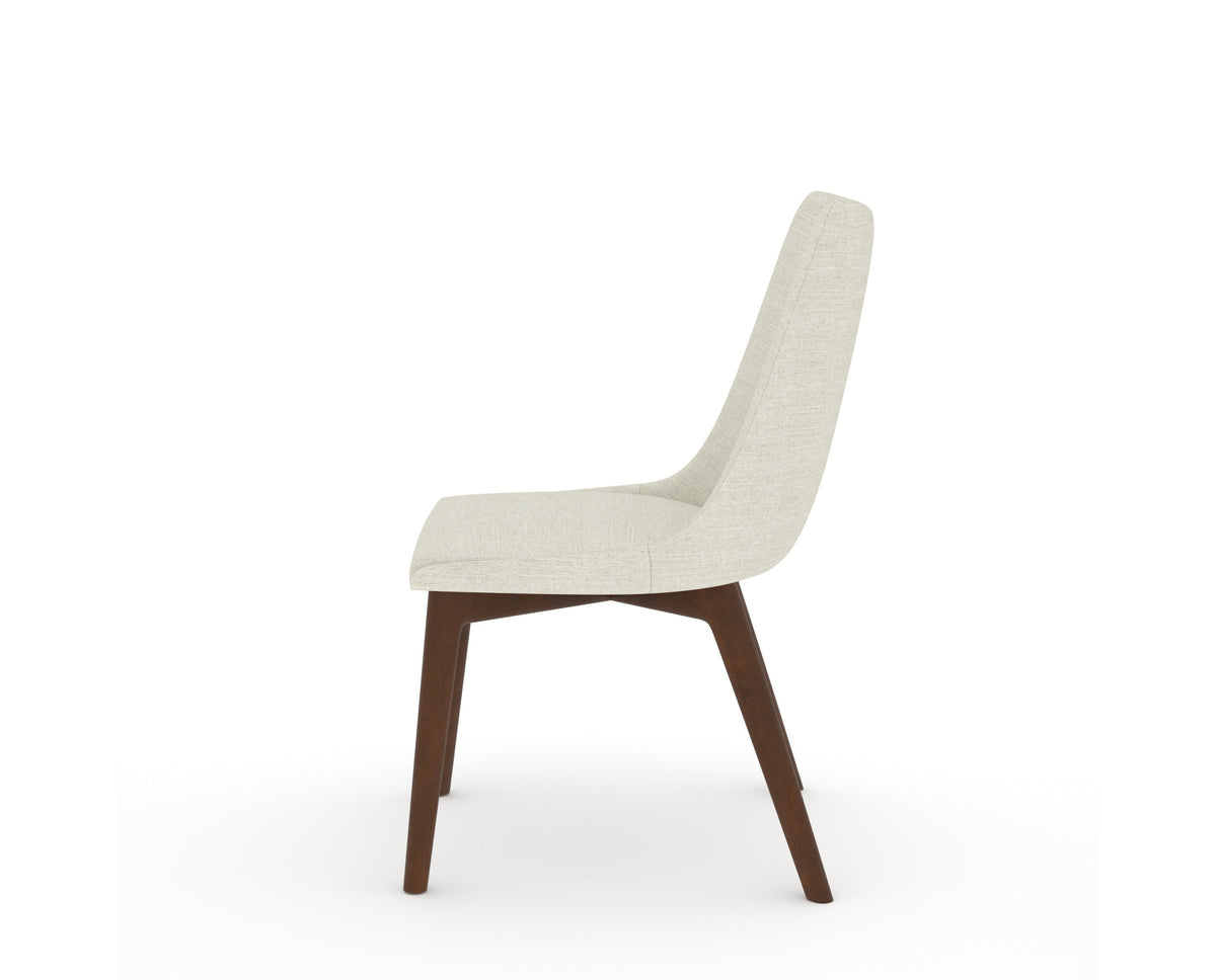 Canadel Downtown Trend Dining Chair in Cognac Washed, TW Fabric, side view