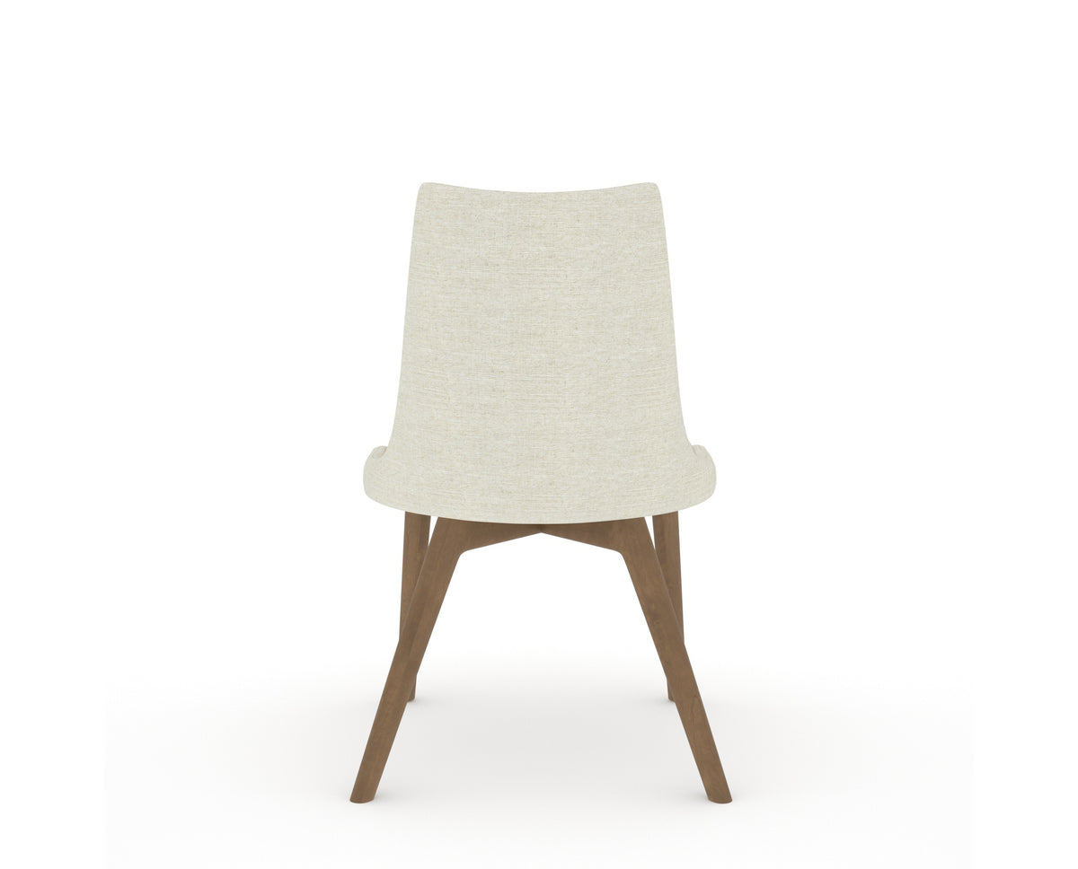 Canadel Downtown Trend Dining Chair in Pecan Washed, TW Fabric, back view