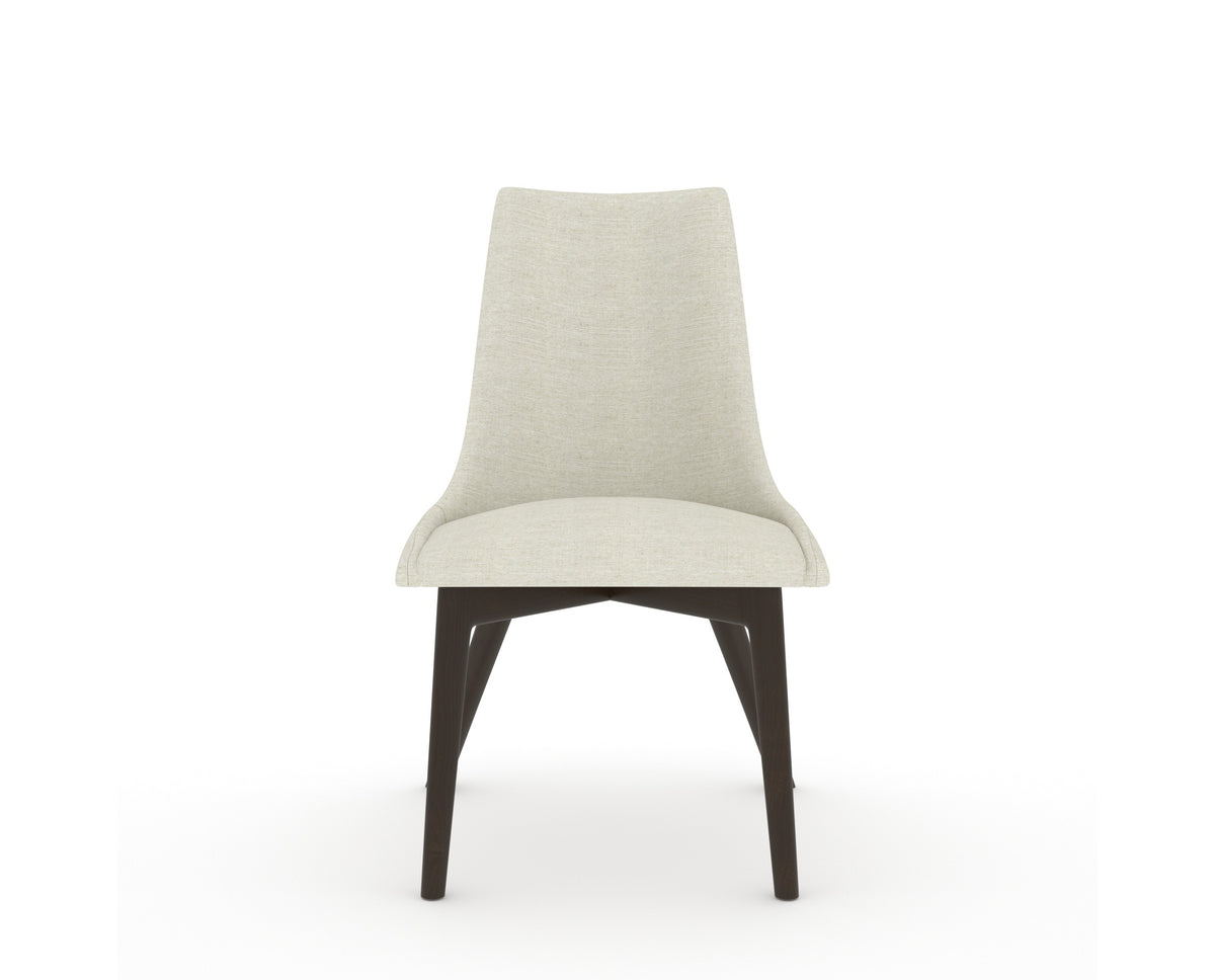 Canadel Downtown Trend Dining Chair in Davy's Grey, TW Fabric, front view