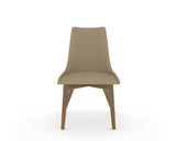 Canadel Downtown Trend Dining Chair in Pecan Washed, XY Faux Leather, front view