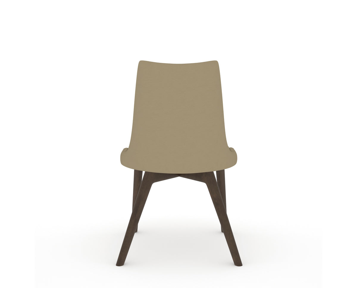 Canadel Downtown Trend Dining Chair in Hazelnut Washed, XY Faux Leather, back view