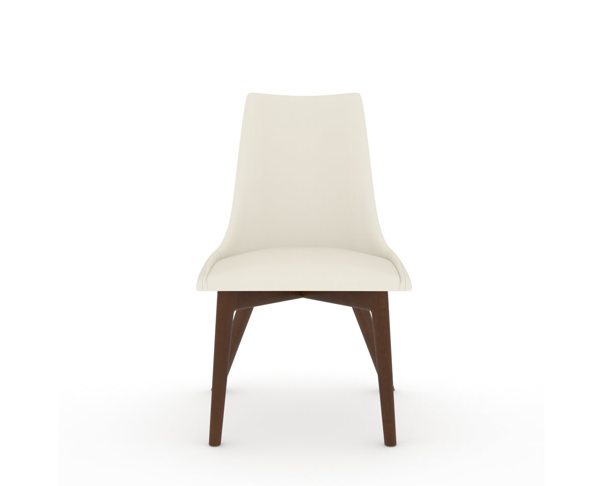 Canadel Downtown Trend Dining Chair in Cognac Washed, YJ Faux Leather, front view