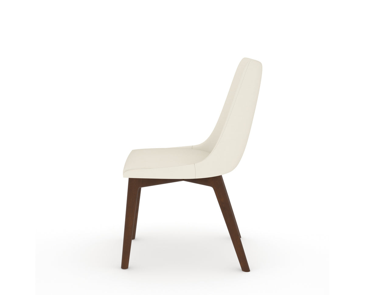 Canadel Downtown Trend Dining Chair in Cognac Washed, YJ Faux Leather, side view