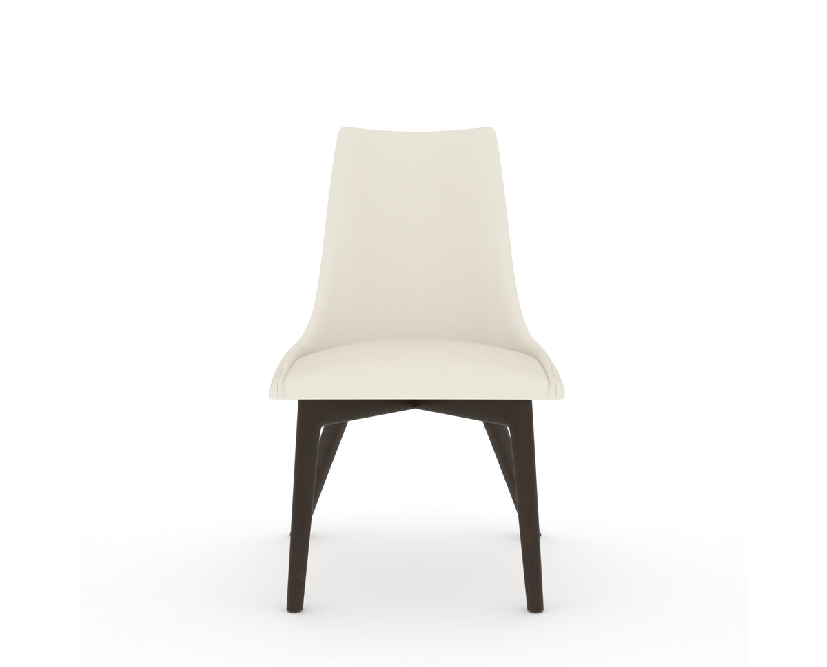 Canadel Downtown Trend Dining Chair in Davy's Grey, YJ Faux Leather, front view