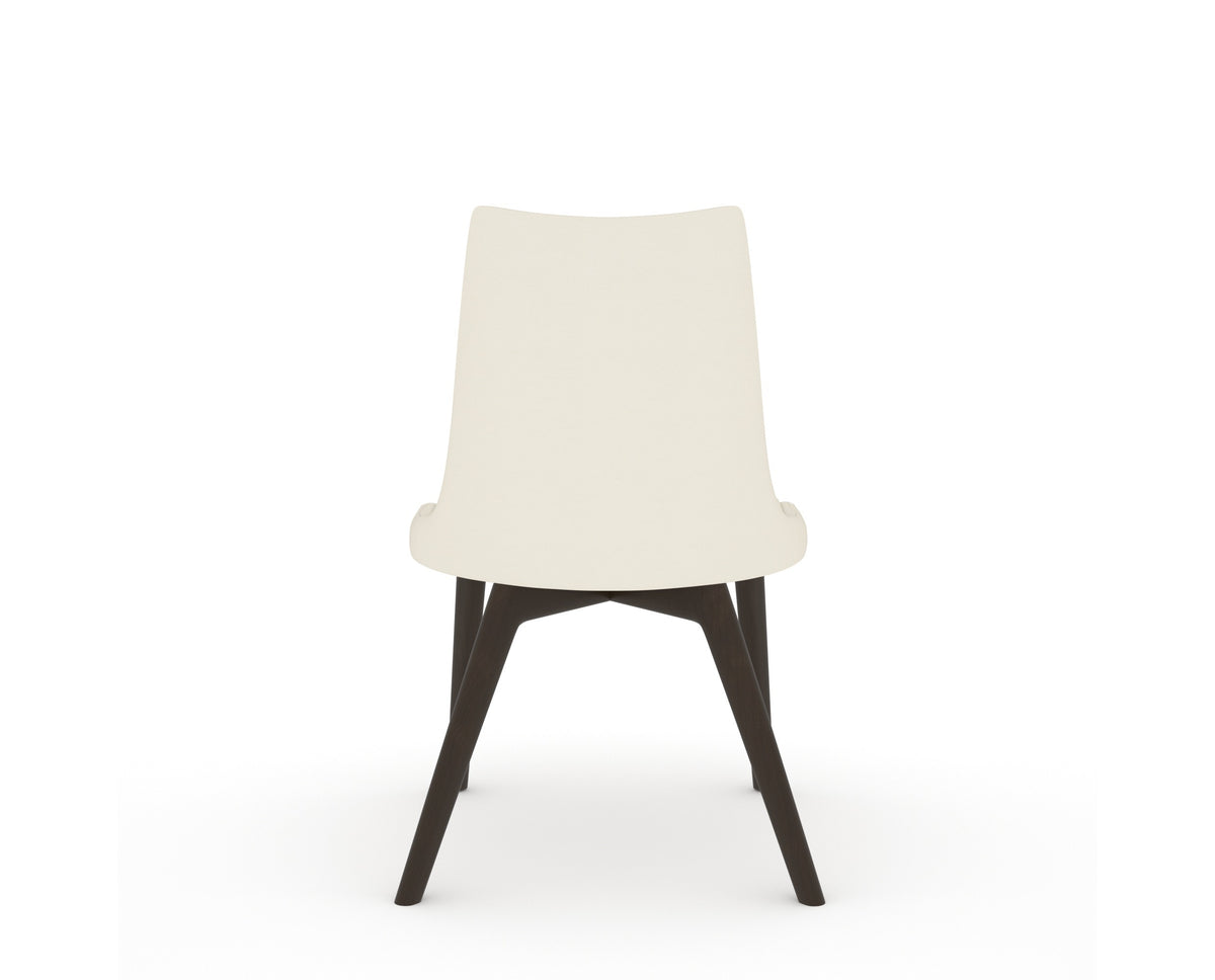 Canadel Downtown Trend Dining Chair in Davy's Grey, YJ Faux Leather, back view