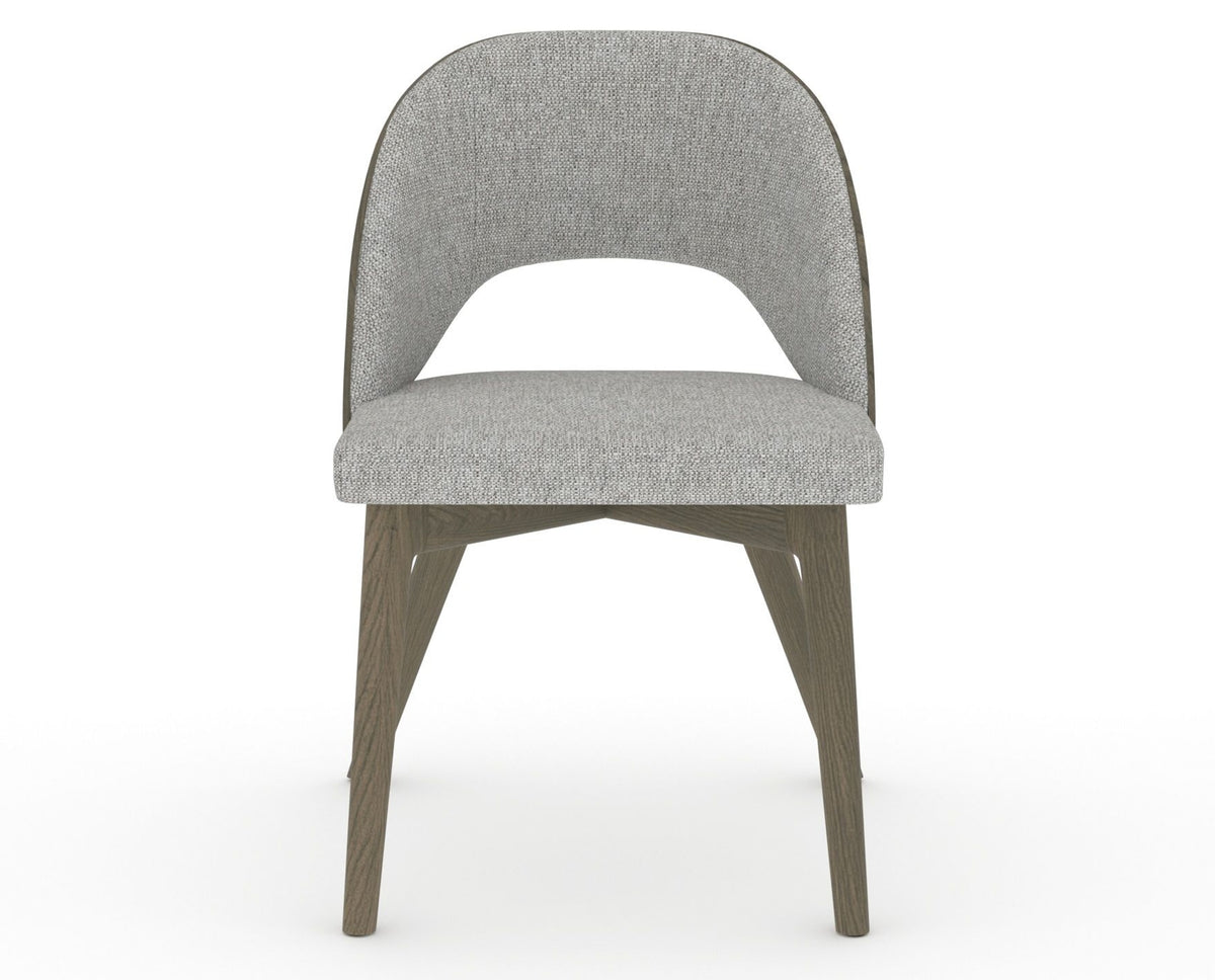 Canadel Downtown Ply Dining Chair in Shadow, 7C Fabric, front view