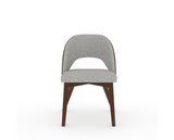 Canadel Downtown Ply Dining Chair in Cognac Washed, 7C Fabric, front view