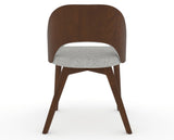 Canadel Downtown Ply Dining Chair in Cognac Washed, 7C Fabric, back view