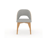 Canadel Downtown Ply Dining Chair in Caramel Washed, 7C Fabric, front view