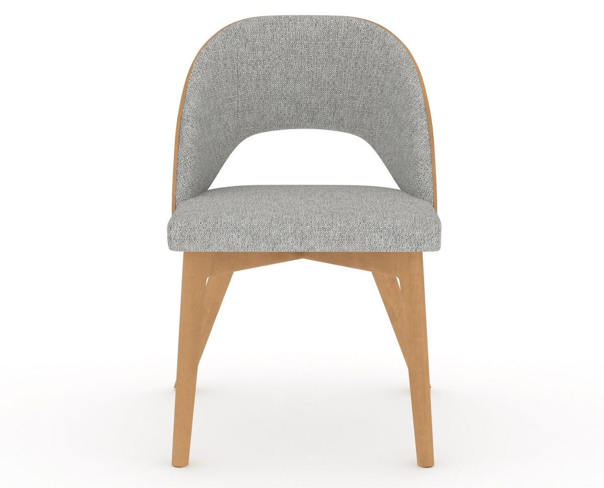 Canadel Downtown Ply Dining Chair in Caramel Washed, 7C Fabric, front view