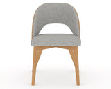 Canadel Downtown Ply Dining Chair in Caramel Washed, 7C Fabric, front view